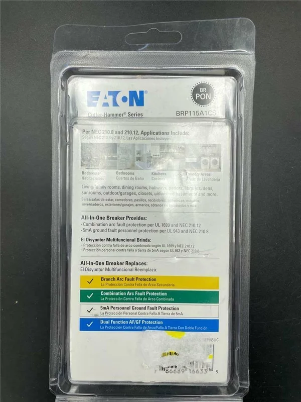 New Eaton 15 Amp All in One Circuit Breaker Single Pole BRP115A1CS