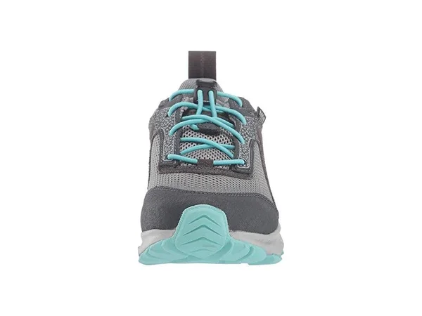 The North Face Juniors& Hedgehog Hiker II Waterproof Shoe - 1 - Blackened Pearl - Aqua Splash