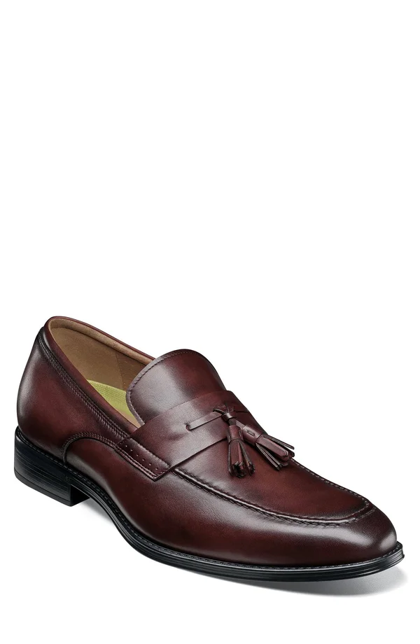 Florsheim Amelio Moc Toe Tassel Slip-On 7.5 Men's Burgundy