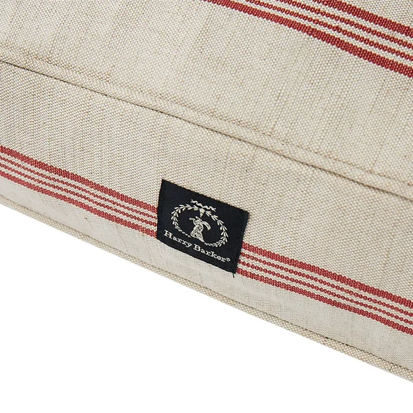 Harry Barker Red Grain Sack Dog Bed, 44x22 L x 36x22 W x 5x22 H, Large