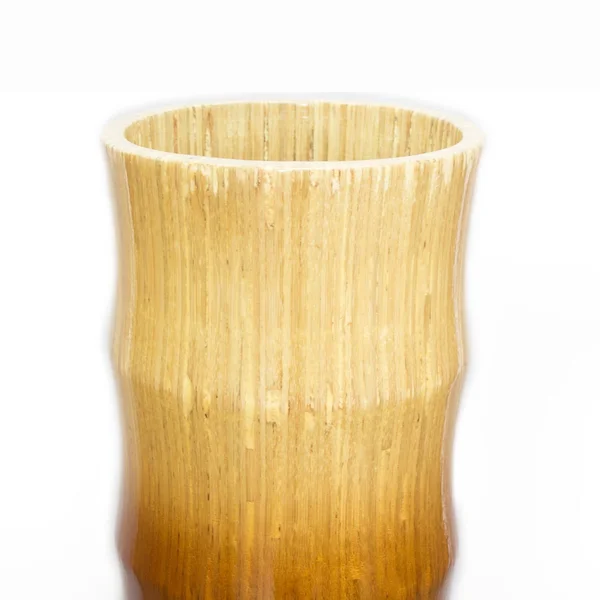 Heather Ann Creations Shayna Bamboo Chute Ombre Vase White
