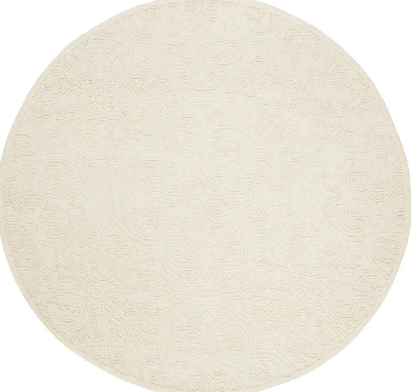 Safavieh Trace Rug Collection TRC101C - Ivory - 6& x 6& Square