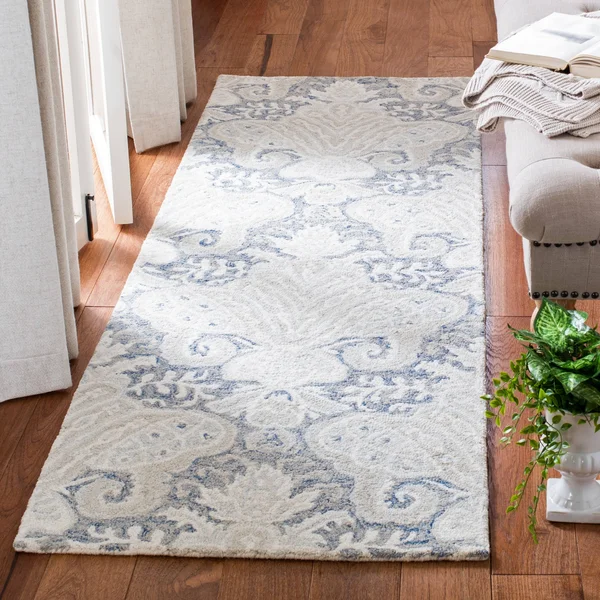 Safavieh Micro-Loop Rug Collection MLP539M - Blue - Ivory - 2&-3x22 x 7&