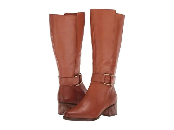 Naturalizer Women's Daelynn Wide Calf Knee High Boot - Size: 6.5, Light Leather