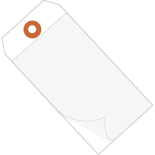 4 3/4x22 x 2 3/8x22 White Self-Laminating Tags - 100/Case