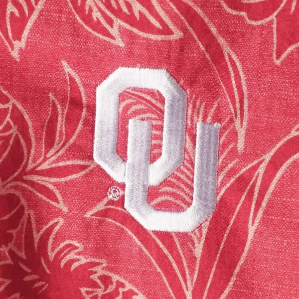 Tommy Bahama Oklahoma Sooners Crimson Sport Tiki Luau Button-Down Shirt Size: Extra Large