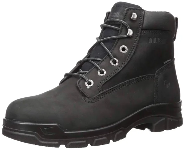 Men's Wolverine Chainhand Waterproof Steel Toe Work Boot, Size: 7, Black
