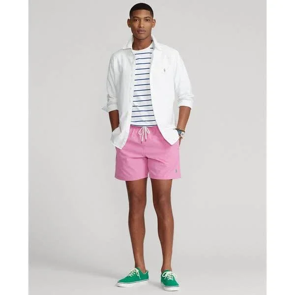 Ralph Lauren Men's 5.75-Inch Traveler Classic Swim Trunk - Size Xs in Resort Rose