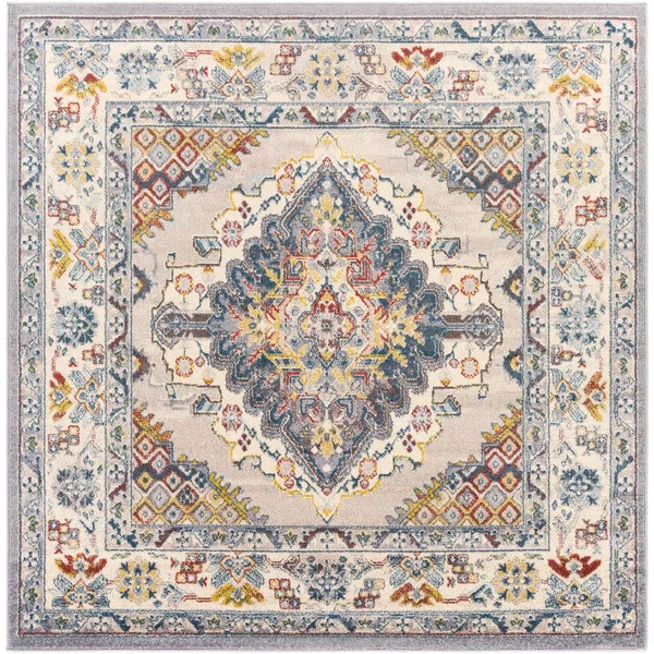 Artistic Weavers Anja Oriental Medallion Area Rug - 6&7x22 Square, Grey
