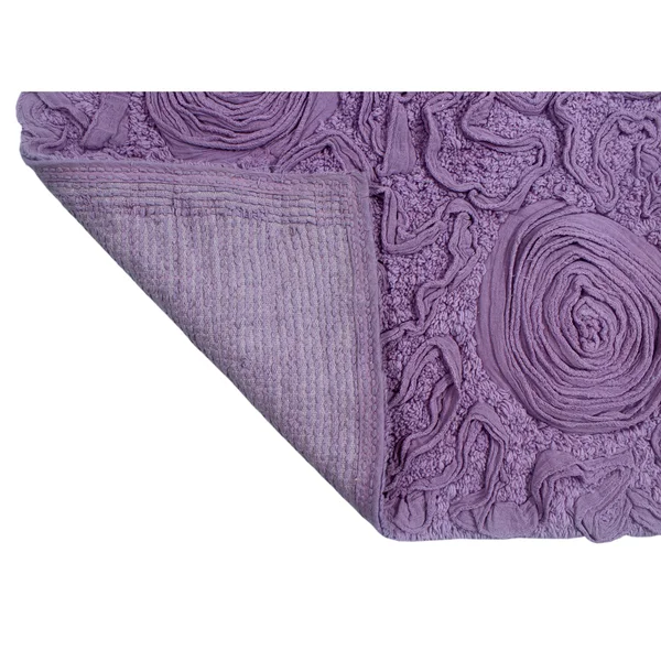 Home Weavers Bell Flower Collection - 4 Piece Set Bath Rug Lid Cover with 18 inchx18 inch/17 inchx24 inch/21 inchx34 inch/20 inc