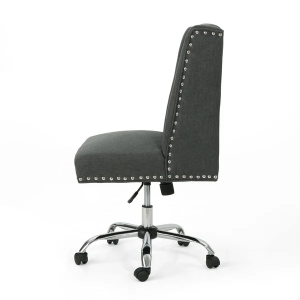 39.75x22 Gray and Silver Contemporary Home Office Desk Chair
