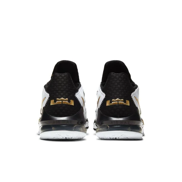 Nike Lebron 17 Low - Mens Basketball Shoes - White/Metallic Gold/Black, Size 7.5