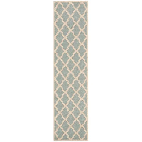 Safavieh Linden LND122L Cream/Aqua 9& x 12& Area Rug