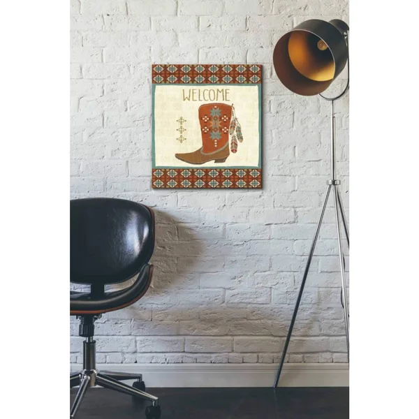 Epic Graffiti 'Southwest at Heart IV Flag' by Veronique Charron, Canvas Wall Art, 12 inchx16 inch, Size: 12 x 16, Beige