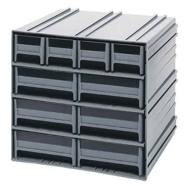 Quantum Storage QIC-4163GY Cabinet - 10Drawers, 11.38x11.75x11 in, Gray