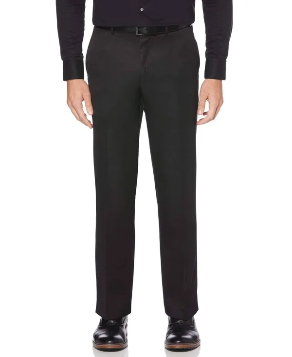 Perry Ellis Men's Modern Fit Performance Portfolio Dress Pants in Black - Size 34 x 29, 100% Polyester