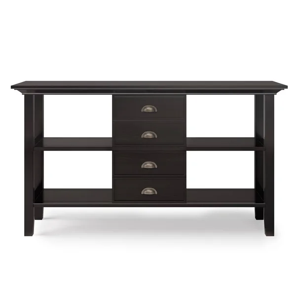 Simpli Home Redmond 54x22 Rustic Solid Wood Console Table in Hickory Brown