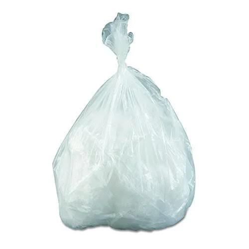 Inteplast Group IBS S242406N HDPE Can Liner - 10 Gallon, 24 inch x 24 inch, 0.23 mil, Star Seal, Natural, 1000 Pack (20 Rolls of