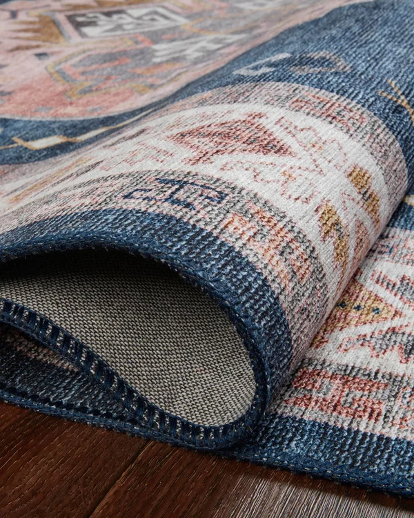 Loloi II Heidi HEI-03 Denim Blush Rug - 5 ft x 7 ft 6 in
