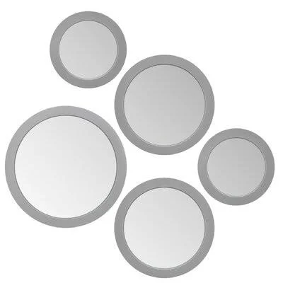 Akiana Modern & Contemporary Mirror Set Ebern Designs Finish: Silver