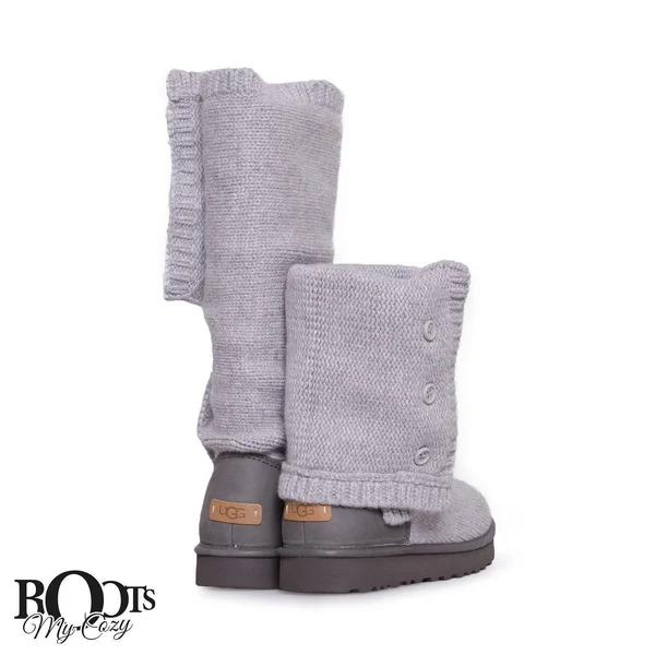 Ugg Classic Cardy Cashmere Grey Boots, 6, Gray, New with Box