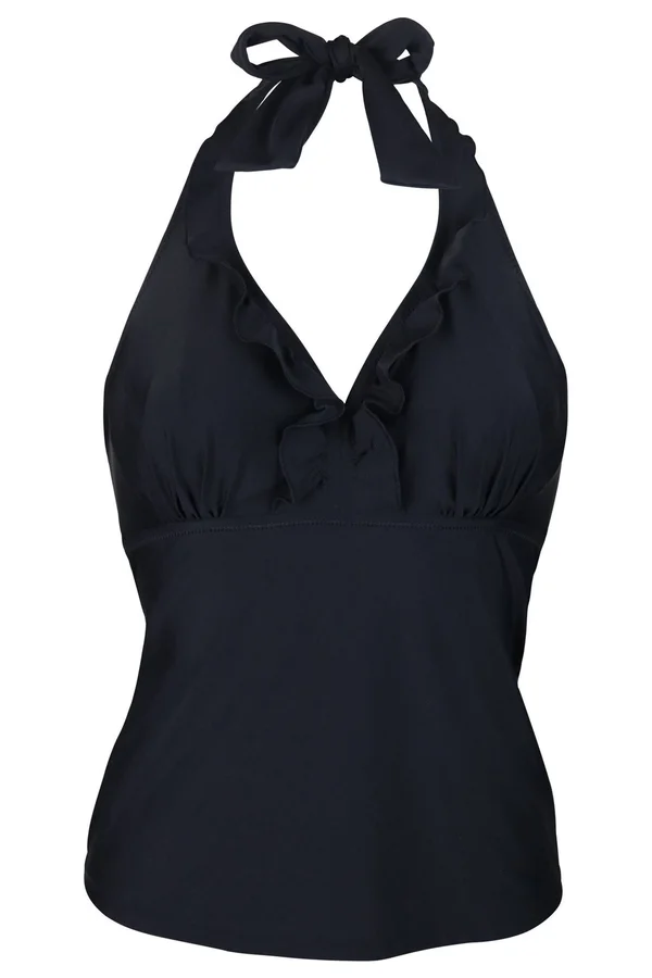 Pour Moi Splash Underwire Halter Tankini Swim Top - Black (6011) 34c
