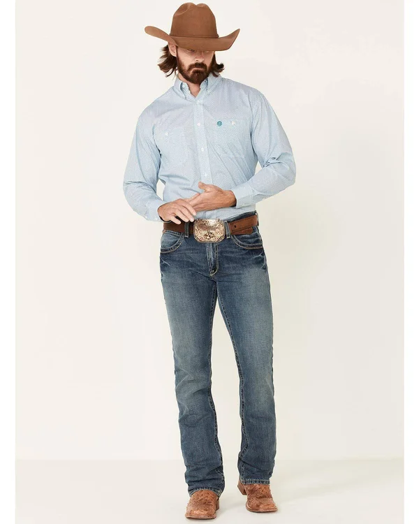 Wrangler George Strait Printed Long Sleeve Button Down Shirt