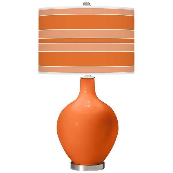 Color + Plus Invigorate Bold Stripe Ovo Table Lamp