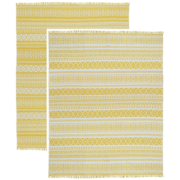 Complex Yellow Geo 2 ft. 6 in. x 8 ft. Runner