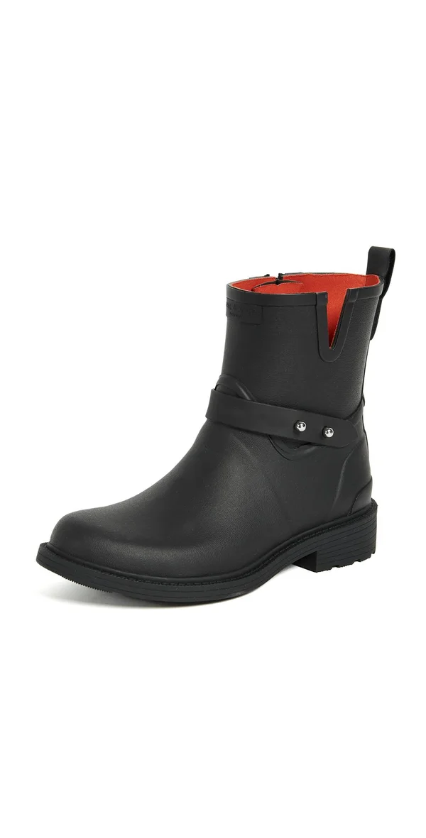 Rag & Bone - Moto Rain rubber ankle boots, Women, Black, 36, Ankle Boots