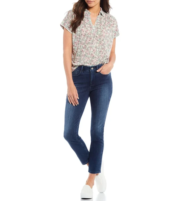 Nydj Alina Skinny Leg Mid Rise Ankle Legging Jeans - 0