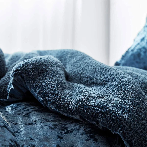 Byourbed Velvet Crush - Coma Inducer Oversized Comforter - Champagne Navy - Queen - 94" x 98"