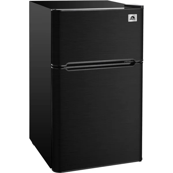 Igloo 4.5 Cu ft Two Door Refrigerator, Black Stainless Steel