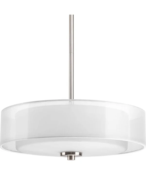 Progress Lighting P3694-09 Invite Semi Flush Mount Light - Brushed Nickel