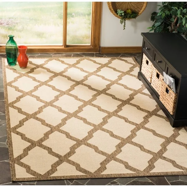 Safavieh Linden LND122L Cream/Aqua 9& x 12& Area Rug