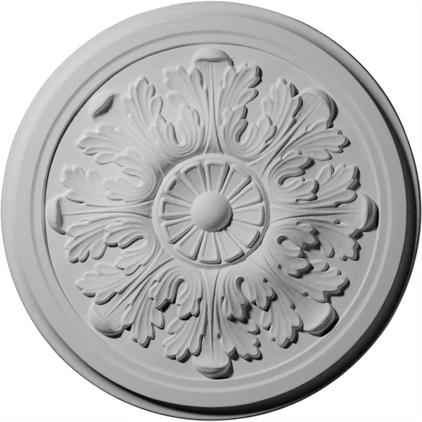 12 3/4 inchod x 7/8 inchp Legacy Acanthus Ceiling Medallion (Fits Canopies Up to 3 1/2 inch) - Hand-Painted Rust