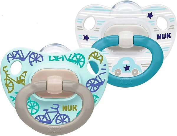 Nuk Classic Set of 2 Dummies for Babies, 6-18 Months, Assorted Color