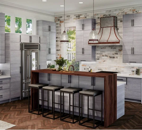 Wilora Paloma Marquis Grey Wood 12x22 x 27.13x22 x 24x22 Desk 1 Door Base Cabinet, Engineered Wood TGW-DDO12