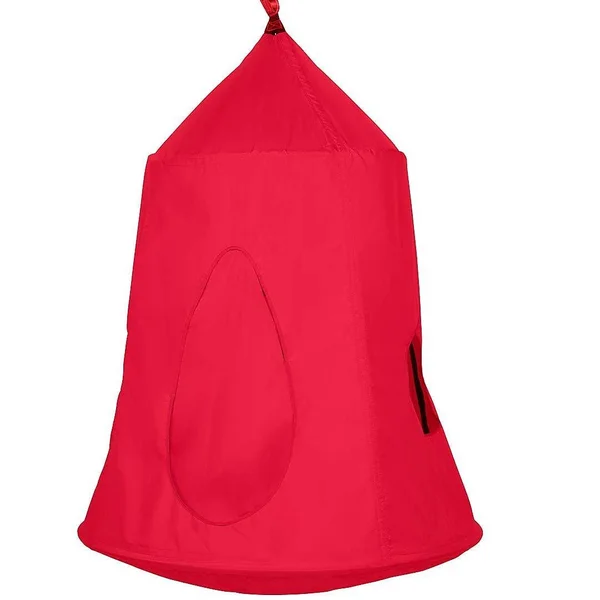 HearthSong HugglePod Hangout Hanging Tent and Family Hangout Steel Stand Set - Red