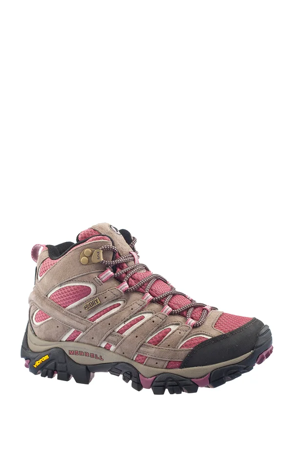 Merrell Women's Moab 2 Mid Waterproof, Size: 5.5, Boulder/Blush