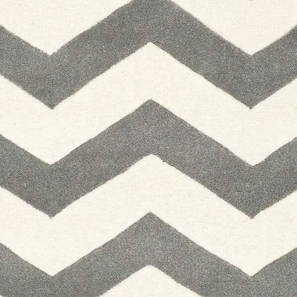 Safavieh Chatham CHT715D Dark Grey, Ivory 7& x 7& Round Area Rug