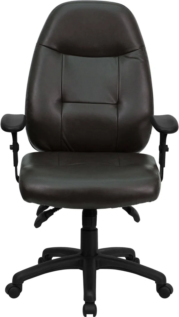Flash Furniture High Back Espresso Brown Leather Executive Office Chair