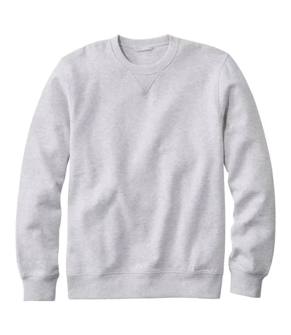Men's Athletic Sweats, Classic Crewneck Sweatshirt Gray Large, L.L.Bean