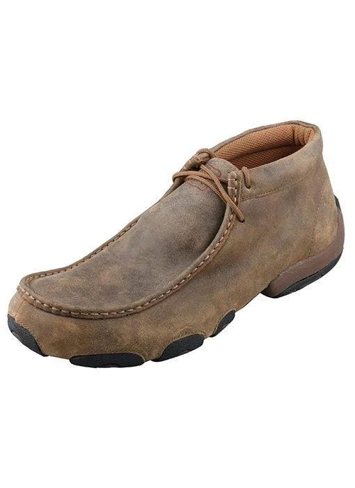 Twisted x Men's Driving Leather Moccasin Lace Up, Mens, 12M, Bomber