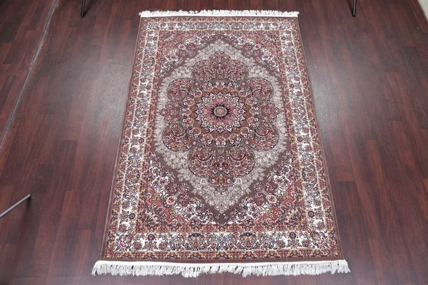 Brown Floral Tabriz Turkish Oriental 5x7 Area Rug