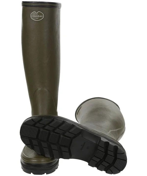 Le Chameau Giverny Jersey Lined Wellington Boots - Vert Chameau
