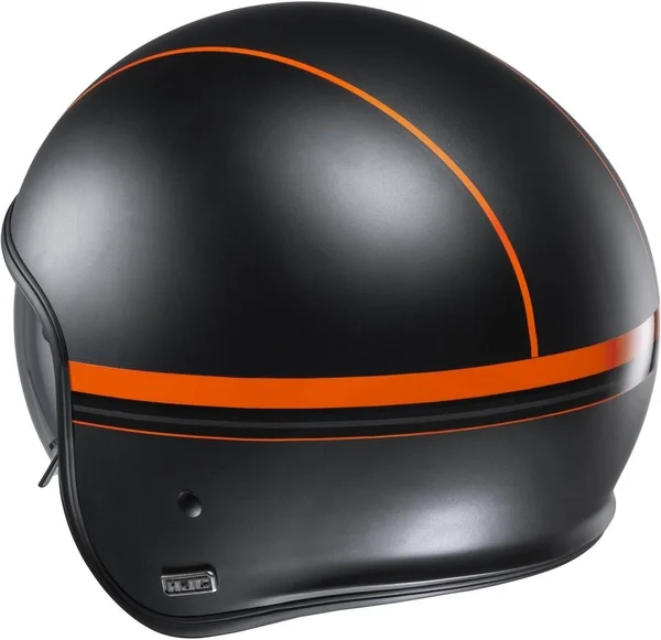 HJC V30 Equinox Jet Helmet - black-orange, Size M