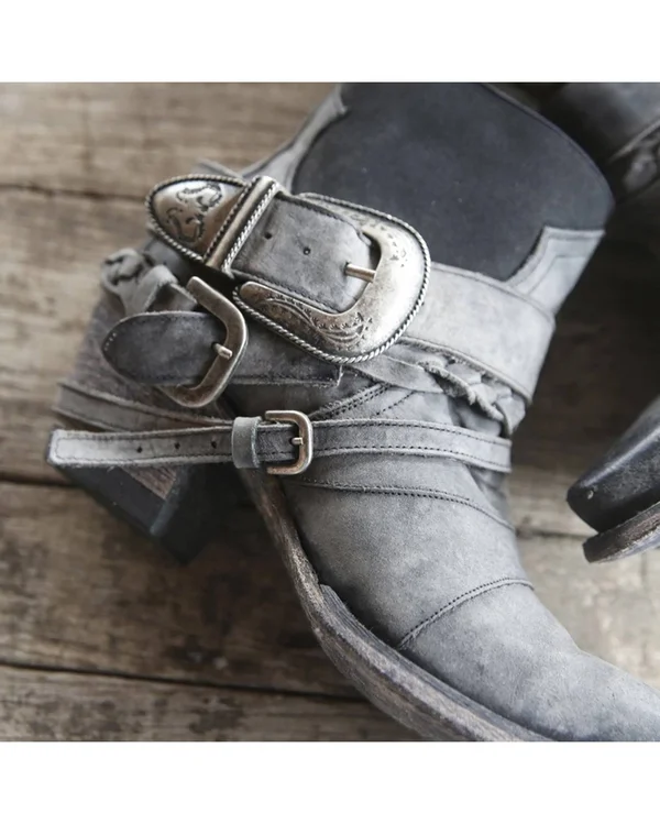 Women's Lane Boots x Junk Gypsy Hwy 237 Bootie - 8.5 M, Black Leather