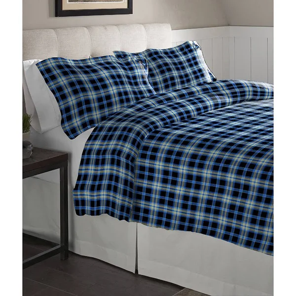 Pointehaven Superior Weight Cotton Flannel Sheet Set - Aqua - California King