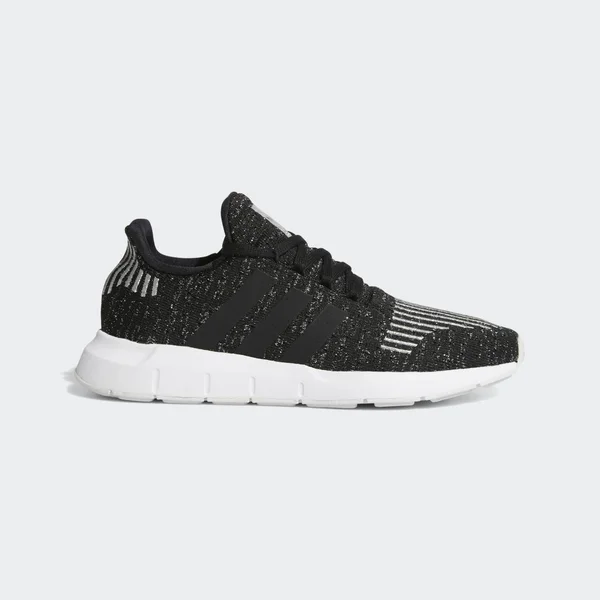 Adidas Swift Run Black/White Print Women's Shoes, Size: 8.5